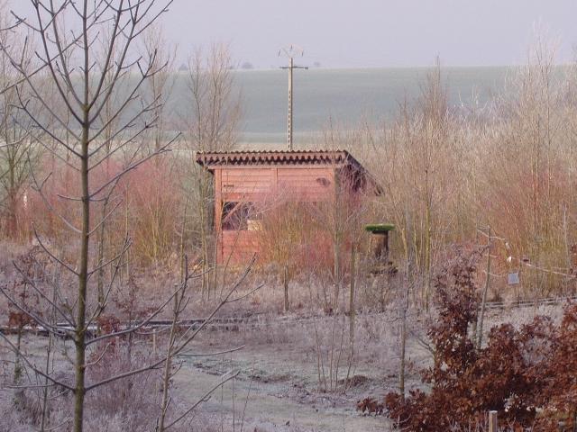 Photos de la construction d'un rucher pédagogique